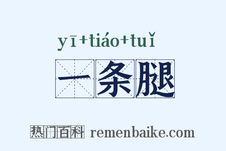 一条腿是什么意思的图片